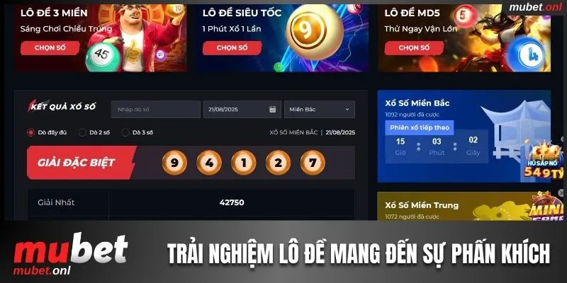 Trải nghiệm lô đề luôn mang đến sự phấn khích cho người dùng